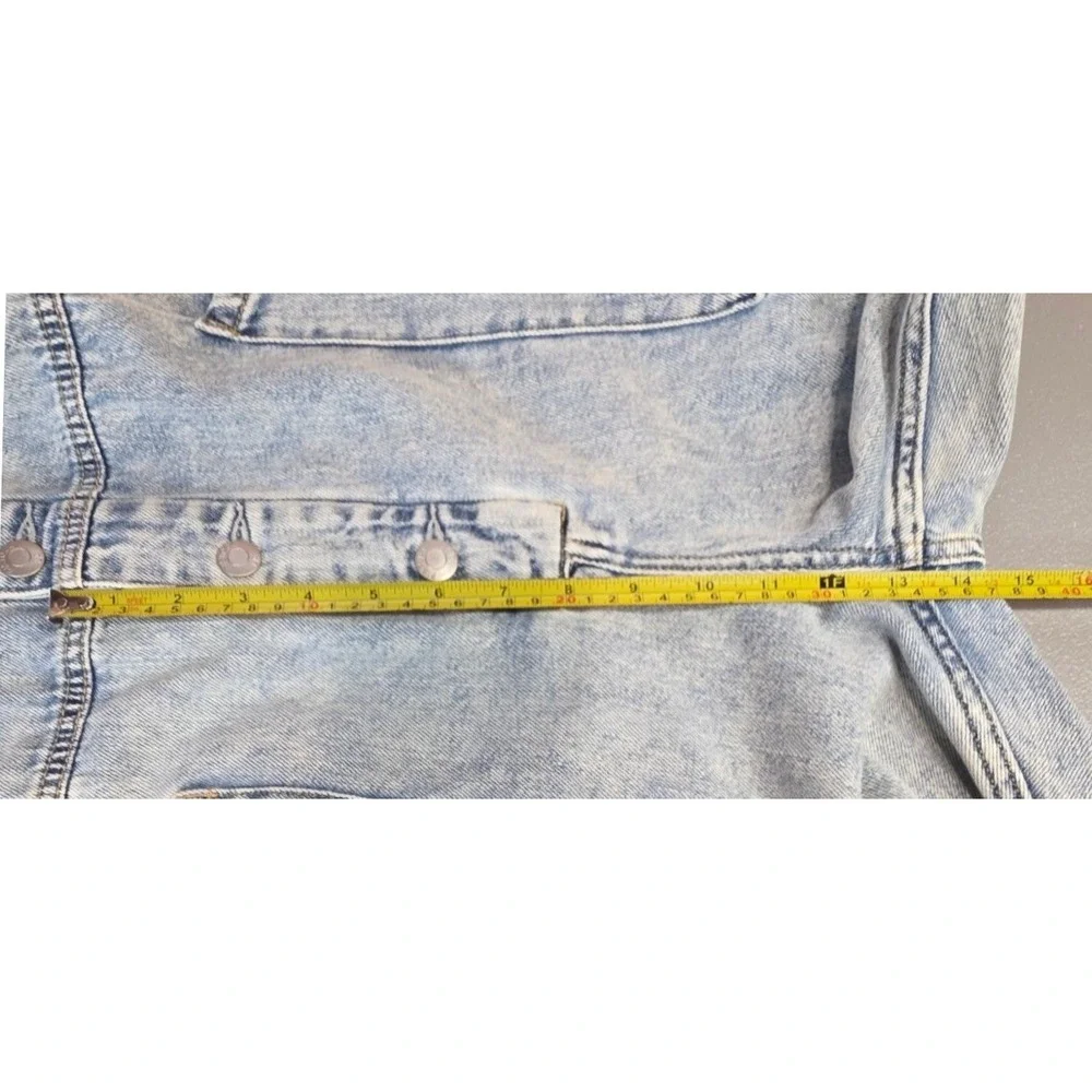 Pistola Womens L Grover Denim Jumpsuit Boiler Suit in Light Wash